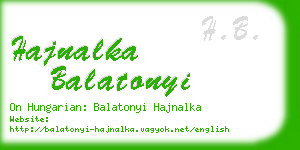 hajnalka balatonyi business card